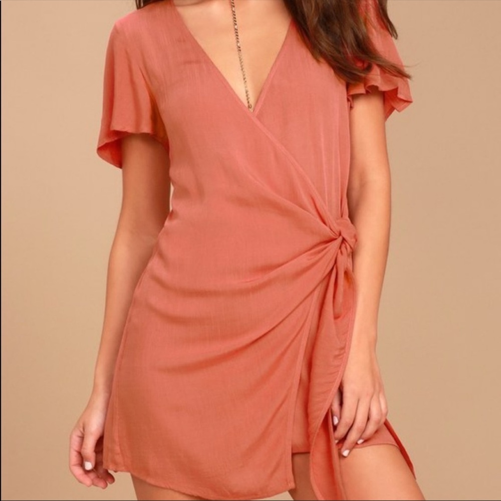 Lulus Rose Wrap Dress